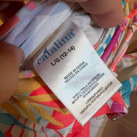🐻Size L(12/14) - Catalina - Multi-Colored Swim Top - Picture 2 of 6